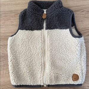 Carter's Black and Cream Sherpa Vest for Kids